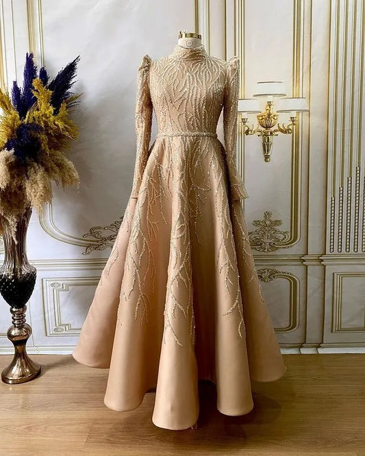 Champagne Dress Modest Dresses