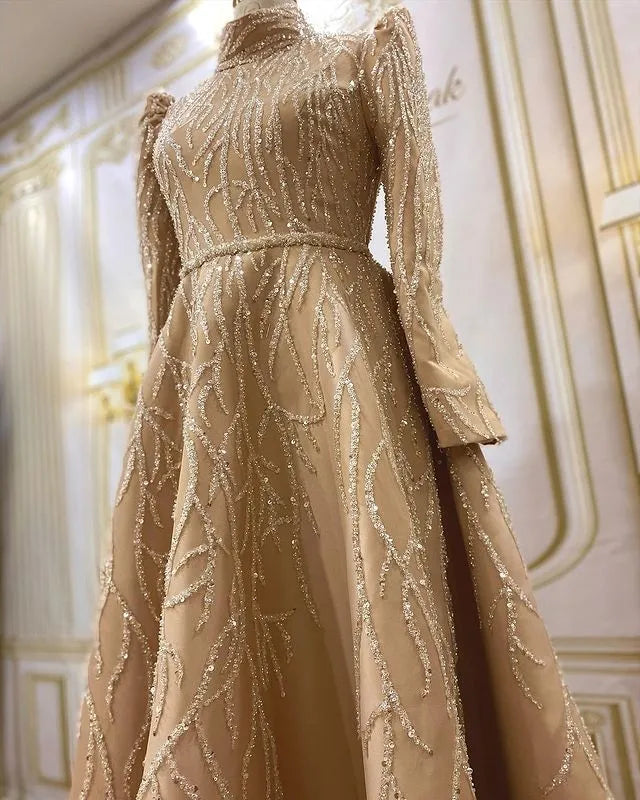 Champagne Dress Modest Dresses