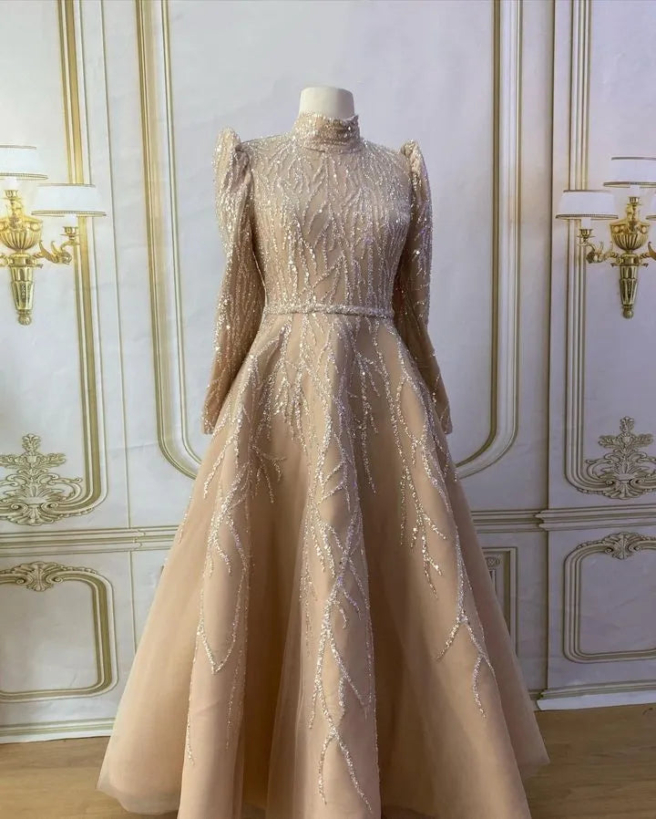 Champagne Dress Modest Dresses