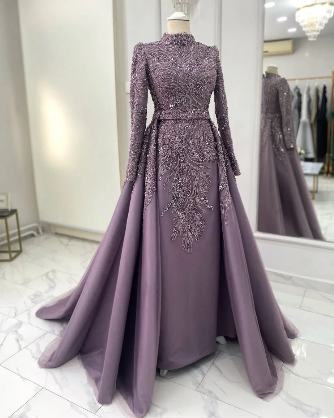 Purple Mermaid Engagement Dress Nisanlik