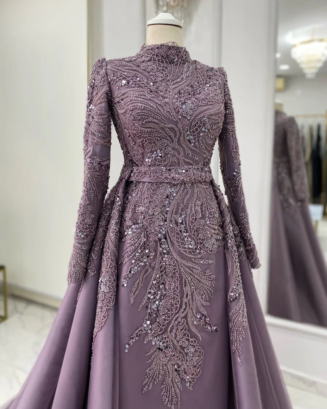 Purple Mermaid Engagement Dress Nisanlik