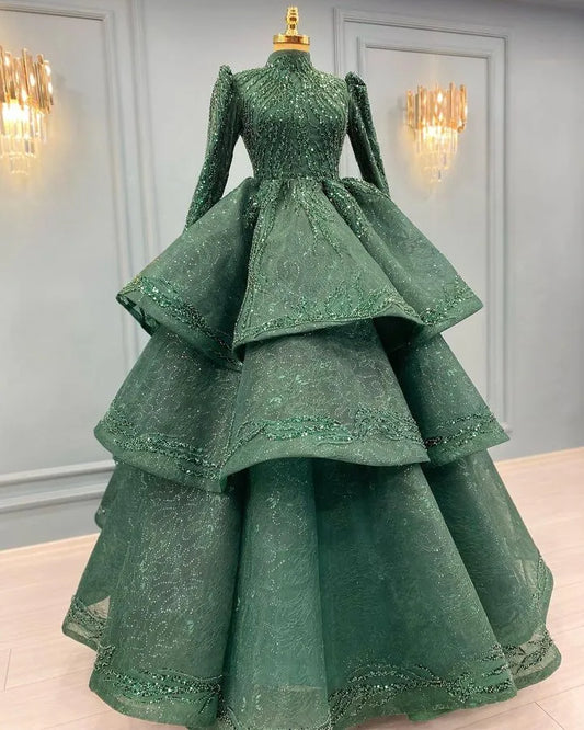 Green Engagement Dress Nisanlik