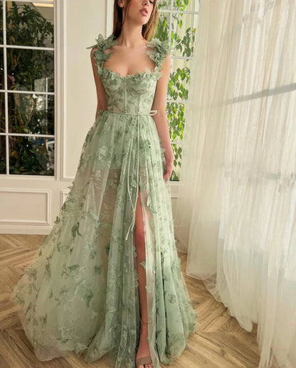 Butterfly Gardenia Prom Gown