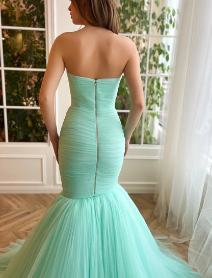 Turquoise Temptation Mermaid Evening Dress