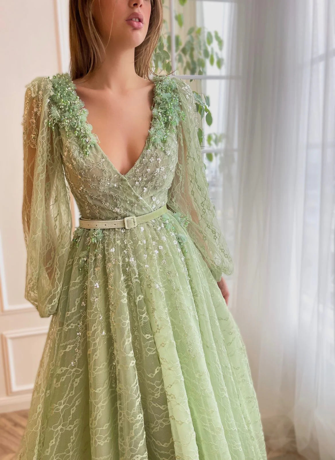 Mint Serenade Evening Gown