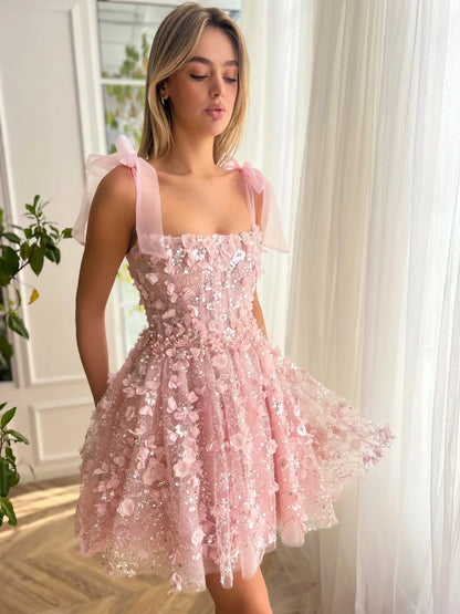 Pink Blooming Serenade Mini Dress