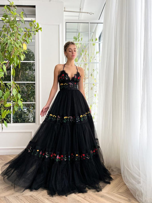 Nightfall Bouquet Whimsy A Line Gown