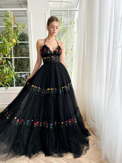 Nightfall Bouquet Whimsy A Line Gown