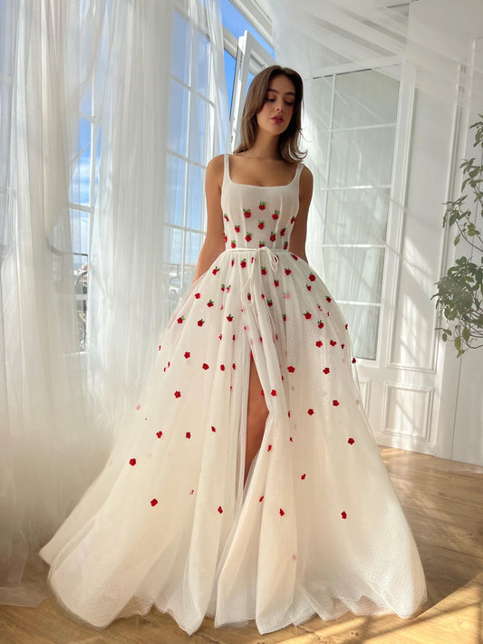 White Rose Fields Prom Gown